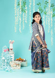 Cotton Block Print Mulmul Kurta And Sharara With Gota Detailing And Cotton Crinkle Dupatta