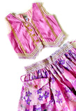 Lilac Waistcoat Skirt Set