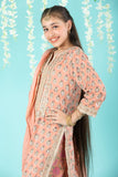 Cotton Block Print Mulmul Kurta And Sharara With Gota Detailing And Cotton Crinkle Dupatta