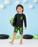 Black And Dino Camo Swim Set
