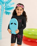 Black And Neon Swim Set