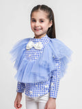 Blue Butterfly Lilly Frill Top