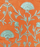 Orange Gota Embroidered Kurti Lehenga Set