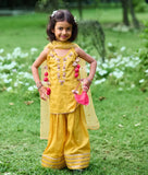 Yellow Kurti with Farshi Salwar