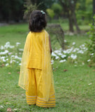 Yellow Kurti with Farshi Salwar
