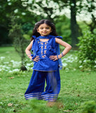 Blue Kurti with Farshi Salwar
