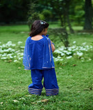 Blue Kurti with Farshi Salwar