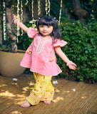 Coral Kurti with Printed Farshi Salwar
