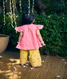 Coral Kurti with Printed Farshi Salwar