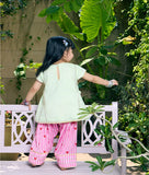 Green Kurti with Printed Farshi Salwar