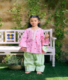 Pink Printed Kurti with Green Farshi Salwar