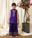 Purple Kurti with Farshi Salwar