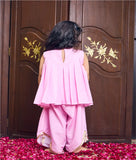 Baby Pink Bandhej Kurti with Sharara