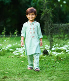 Green Gota Embroidered Kurta Set