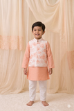 Printed Bundi with kurta set