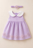 Embroidered floral dress for infant girls