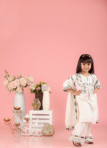 Silver Lurex Kurta And Palazzo Set With Embroidary