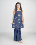 Baagh Hand Embroidered Navy Blue Kurta Set