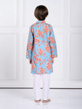 Jas Blue Floral Kurta Pajama Set