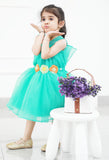 Pleated Mini Green Fancy Dress