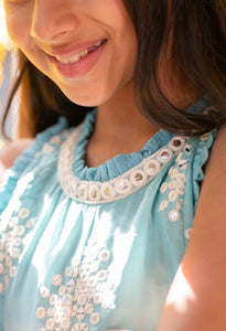 Gorgeous Sequin Work Blue Anarkali