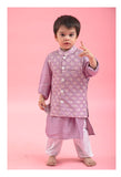 Heavy Embroidered Jacket with Silk Kurta and Chudidar