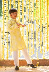 Sequin thread work kurta with pyjama