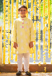 Sequin thread work kurta with pyjama