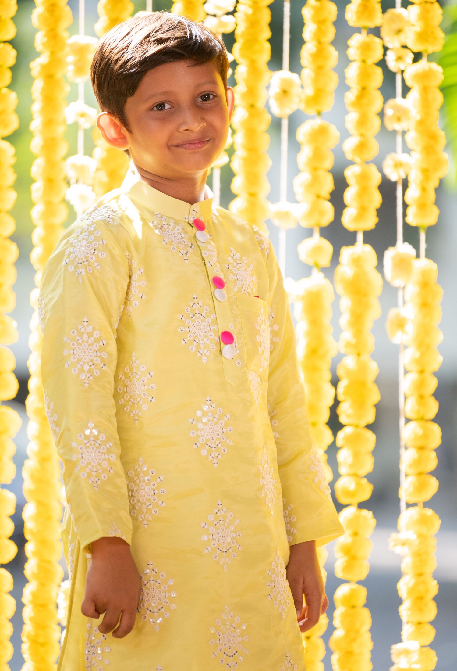 Sequin thread work kurta with pyjama