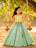 Mint leaf tassel Lehenga Set