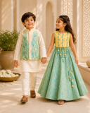 Mint leaf tassel Lehenga Set