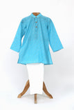 Chanderi Sequin Emboidered Kurta With Glaze Cotton Pyjama