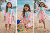 Cotton Dress with Bell Sleeves. Detailed with Dori and Tassels