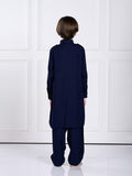 Neel Navy Blue Pathani Kurta Pajama Set