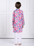 Noah Pink & Purple Floral Kurta Pajama Set