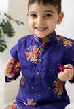 Purple Big Floral Kurta Set