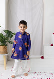 Purple Big Floral Kurta Set