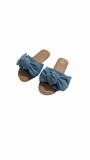 DENIM BOW FLATS