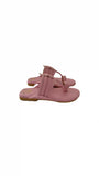 PINK PASTEL KOLHAPURI FLATS