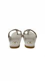 WHITE PASTEL KOLHAPURI FLATS