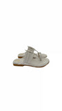 WHITE PASTEL KOLHAPURI FLATS