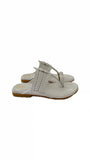 WHITE PASTEL KOLHAPURI FLATS
