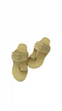 YELLOW PASTEL KOLHAPURI FLATS