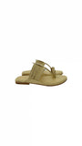 YELLOW PASTEL KOLHAPURI FLATS