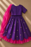 Purple Embroidered Lehenga set