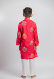 Red Big Floral Kurta Set