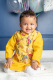 Yellow Embroidered Jacket With Kurta And Chudidar