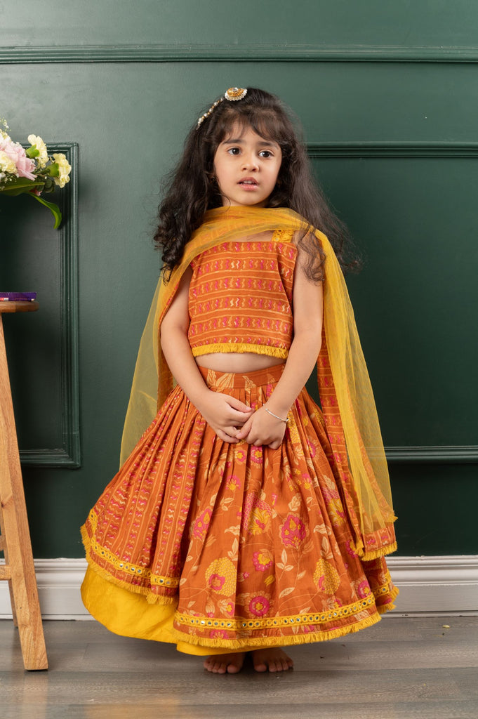 Navratri Special Bagru hand block printed cotton designer top & skirt –  www.soosi.co.in