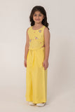 YELLOW  COORD SET WITH CUTE INSECT EMBROIDERY