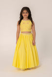 YELLOW LEHENGA SET WITH ALL OVER EMBROIDERY